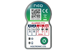 one-way cold chain complete temperature monitoring indicator for pharmaceuticals, food